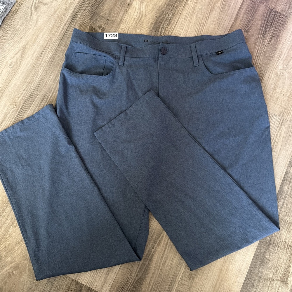 Travis Matthew Open To Close Pants Mens 38x31 Blue Performance Golf Stretch